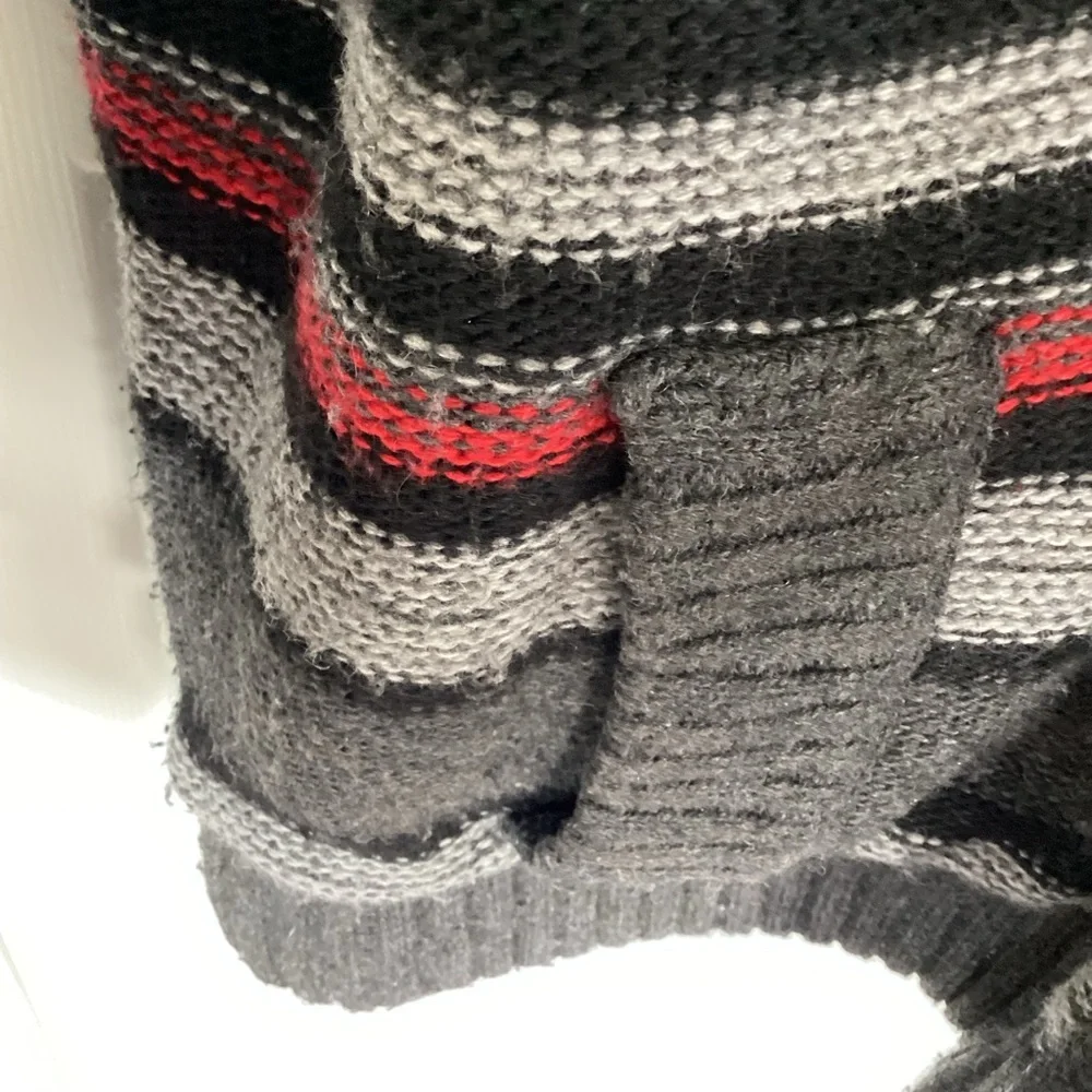 Buffalo David Bitton Men's Xl Sherpa Lined Zip Sweater Black/Grey/Red - Picture 4 of 10